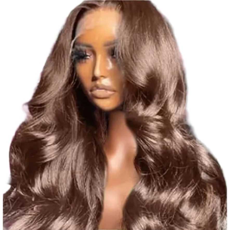 13x4 Chocolate Brown Brazilian Body Wave HD Lace Frontal Wig