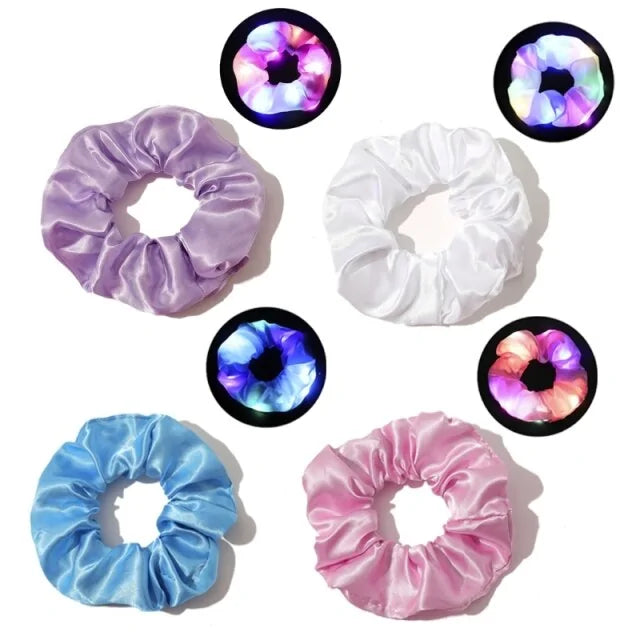 4 Piece light up Hair Scrunchies