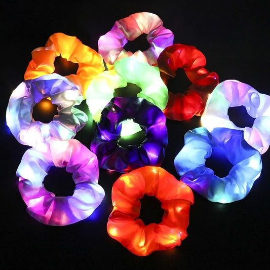 4 Piece light up Hair Scrunchies