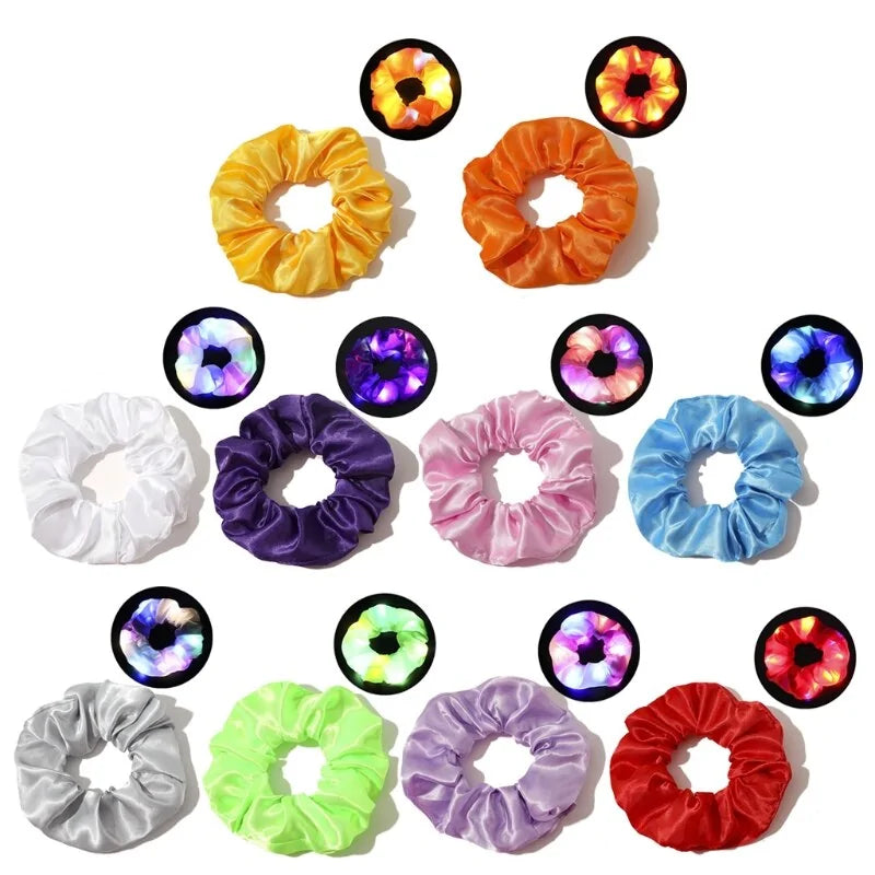 4 Piece light up Hair Scrunchies