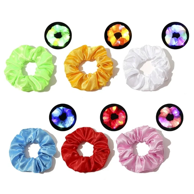 4 Piece light up Hair Scrunchies