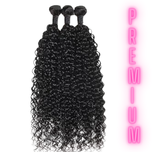 Jerry Curly Brazilian Human Hair Bundles (Premium)